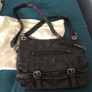 Cole Haan python print leather bag never used